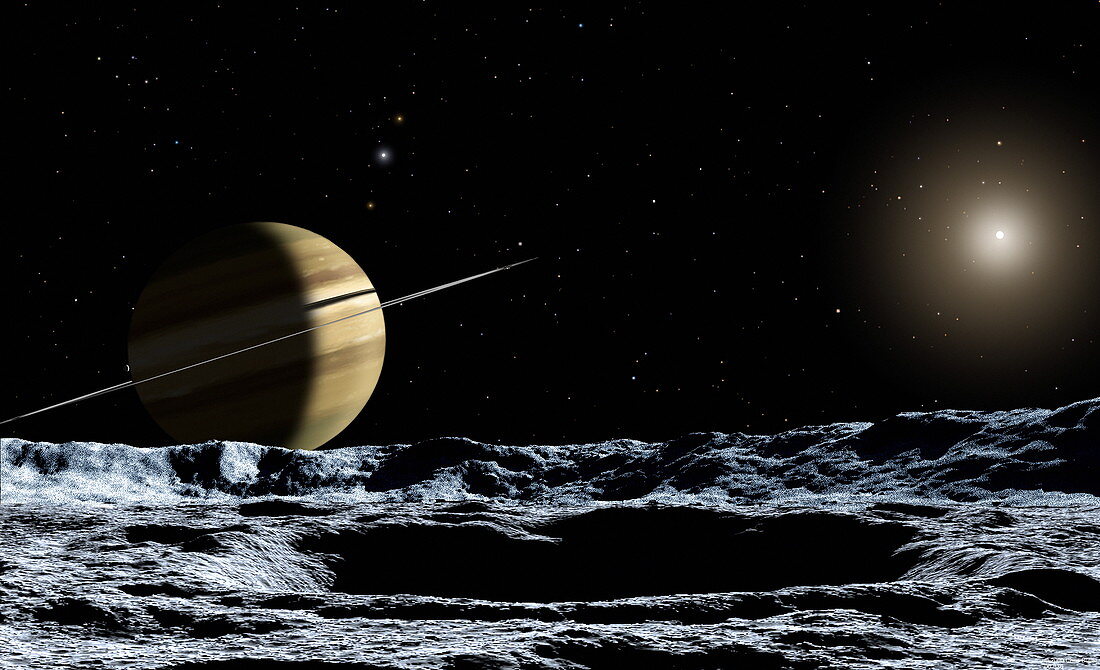 Saturn from Rhea