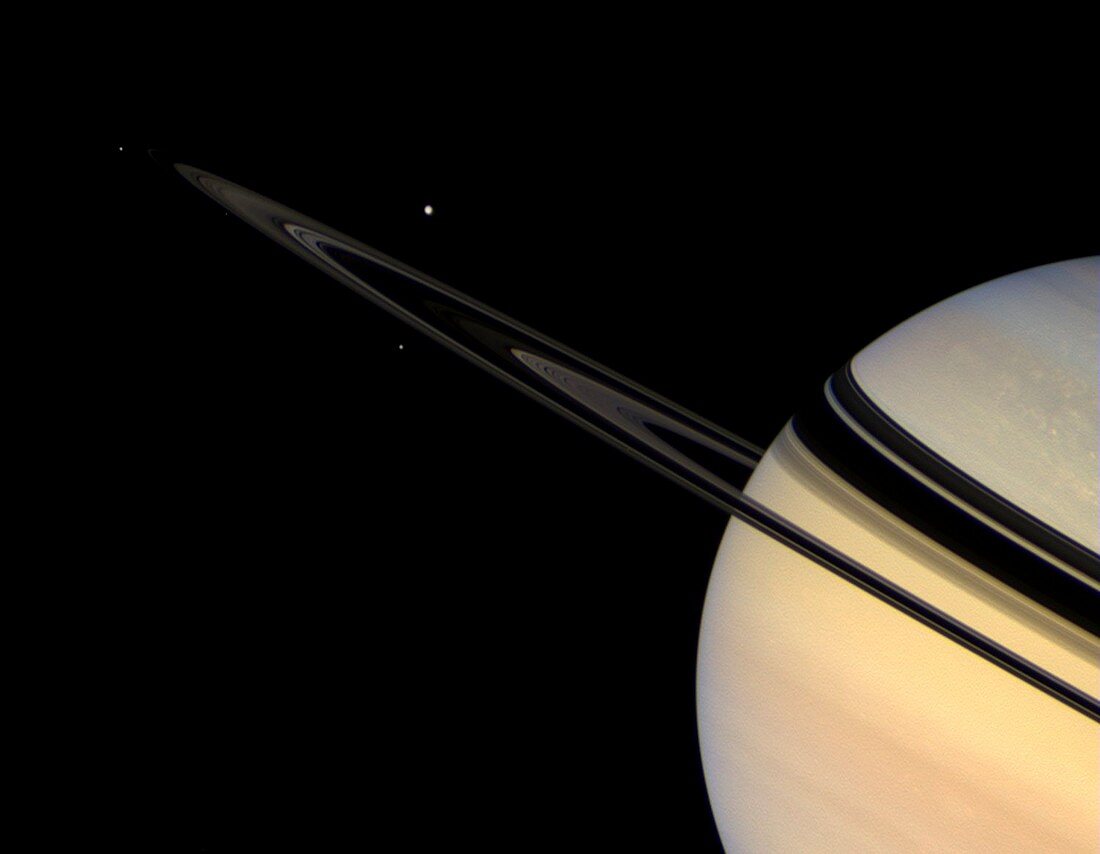 Saturn's moons,Cassini image