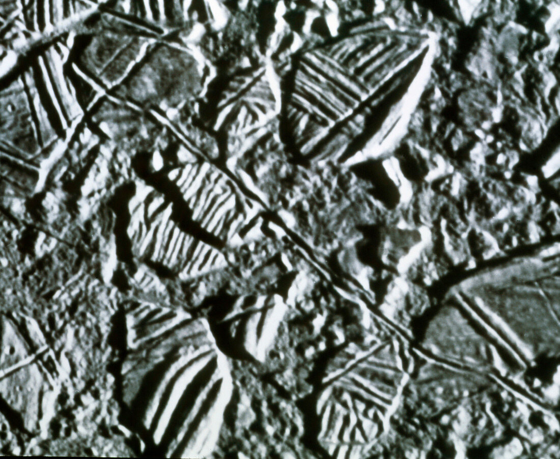 Galileo spacecraft image of Europa's surface