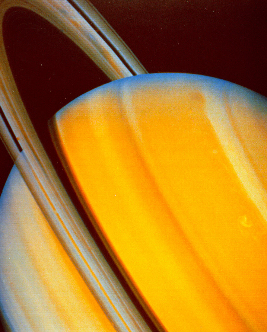 Saturn viewed from Voyager II