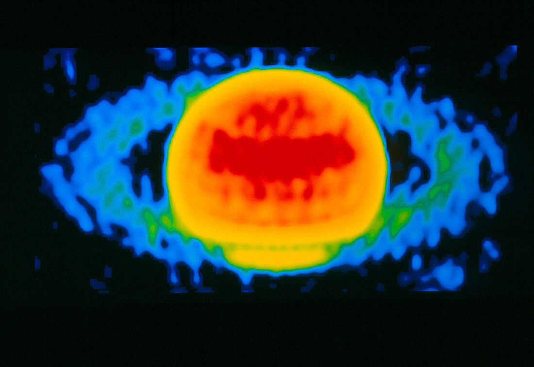 False colour radio map of Saturn thermal emission