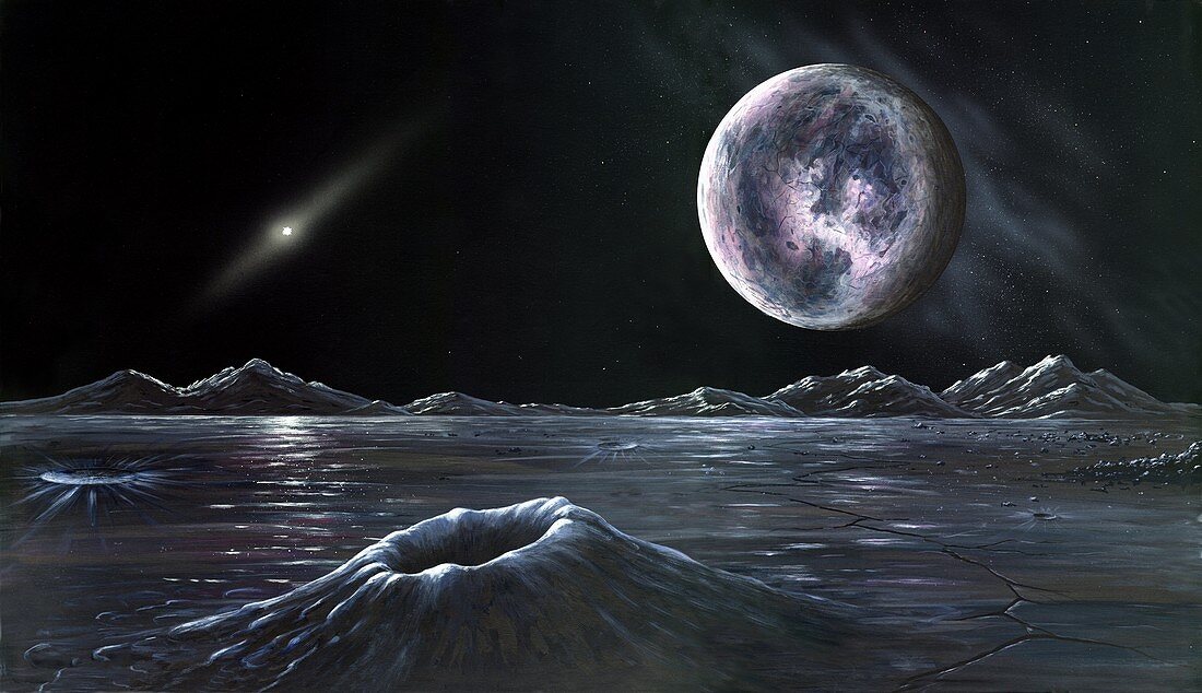 Pluto seen from Charon,artwork