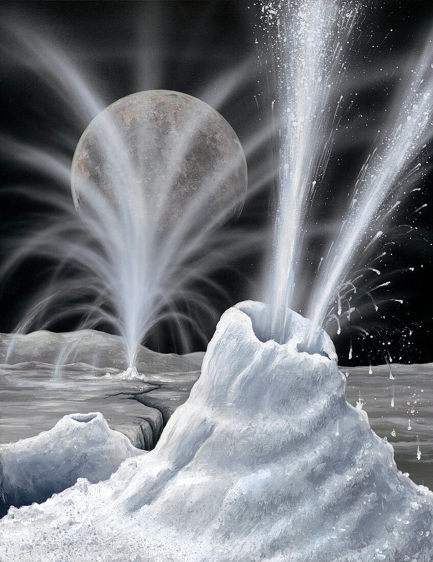 Ice volcanoes on Charon,artwork