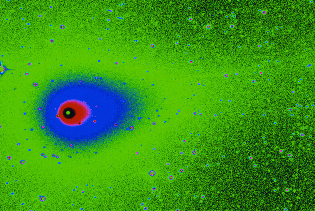 Coloured image of Comet Hyakutake