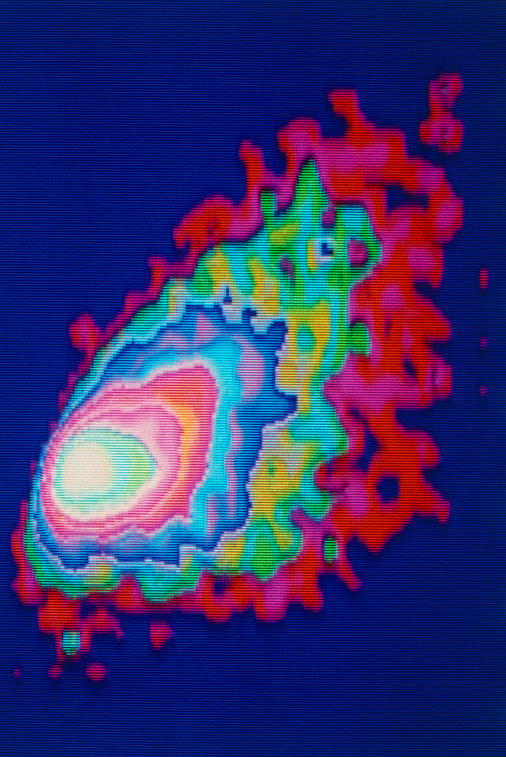False-colour Giotto image of Halley's Comet