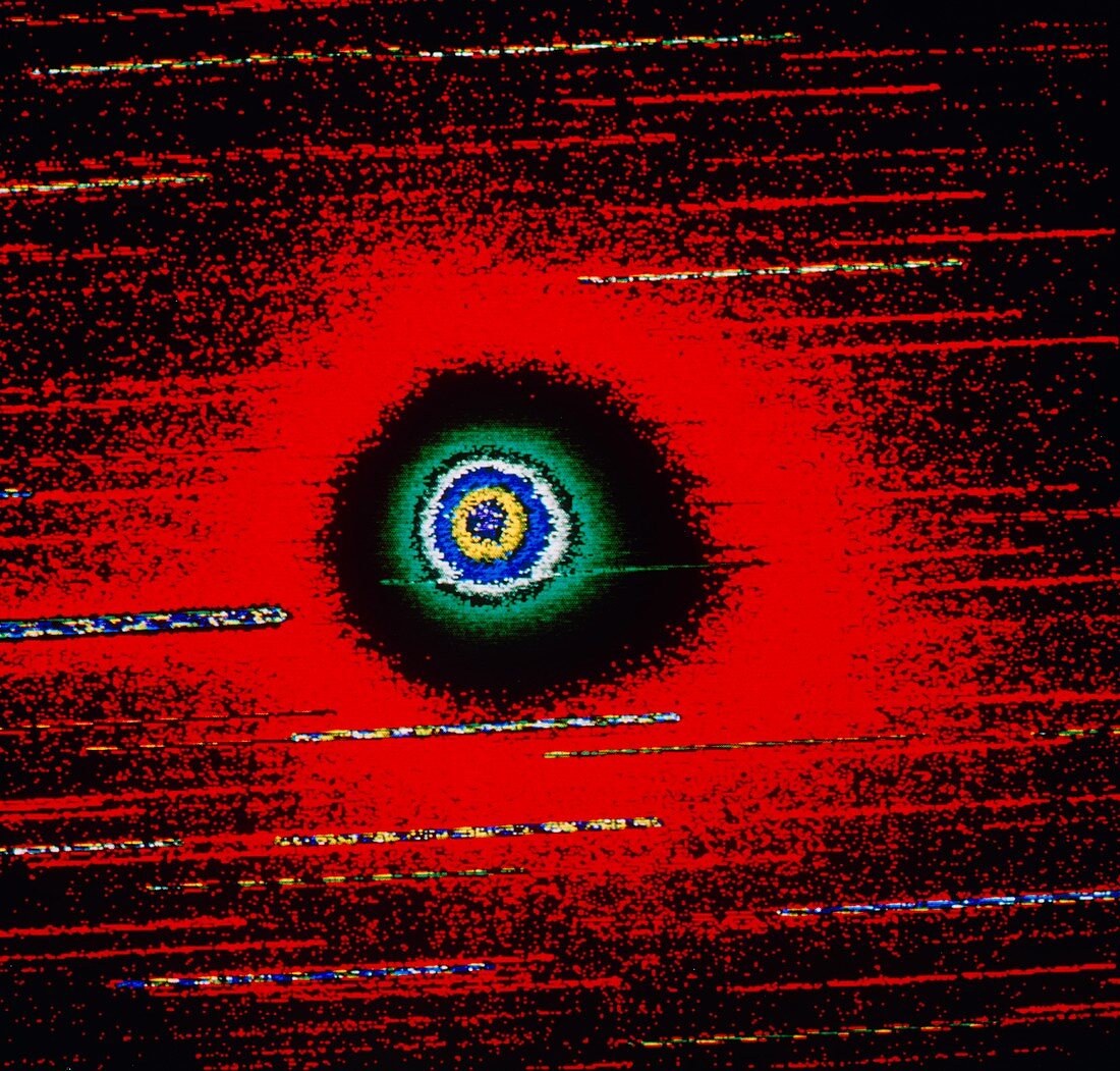 False-colour image of the comet Halley
