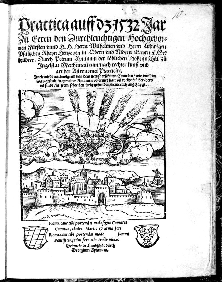 1532 woodcut of Halley's Comet