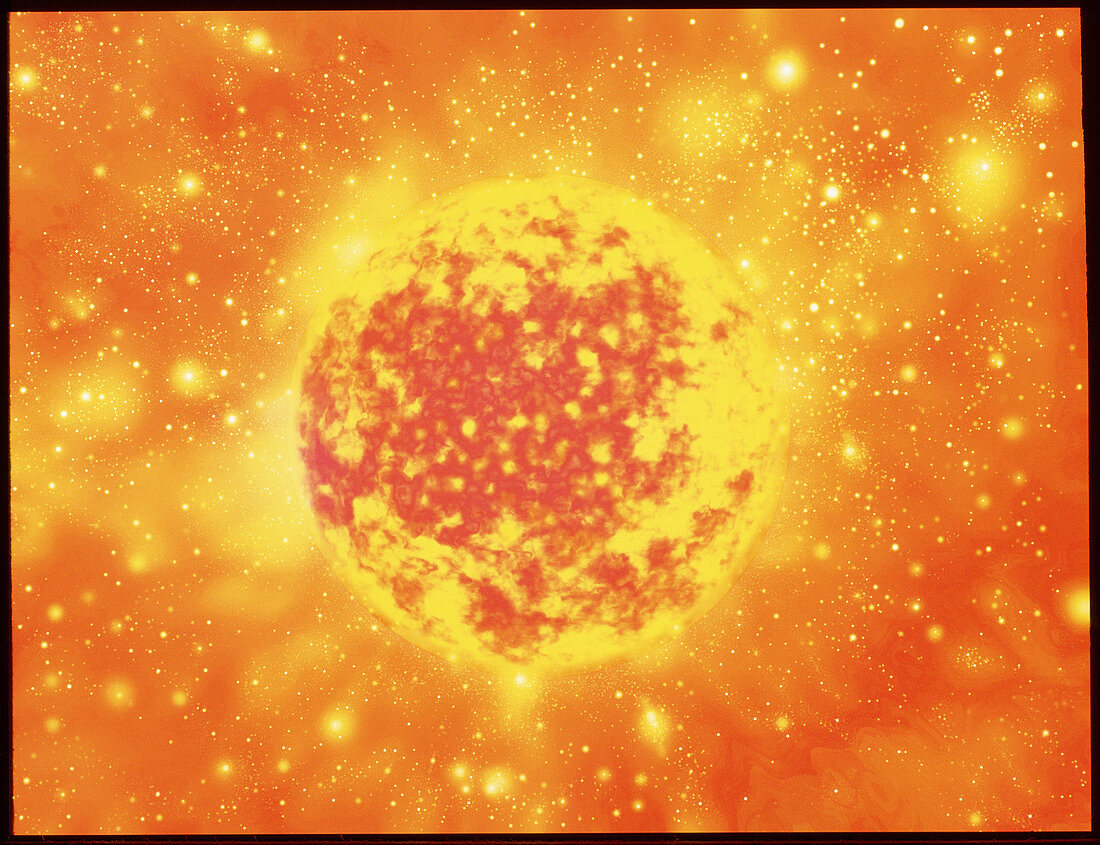 Computer artwork of the Sun