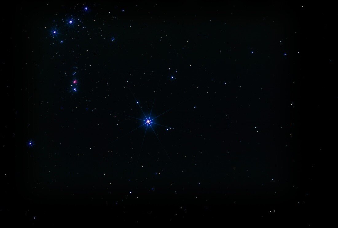 Lower part of constellation of Orion,the Hunter