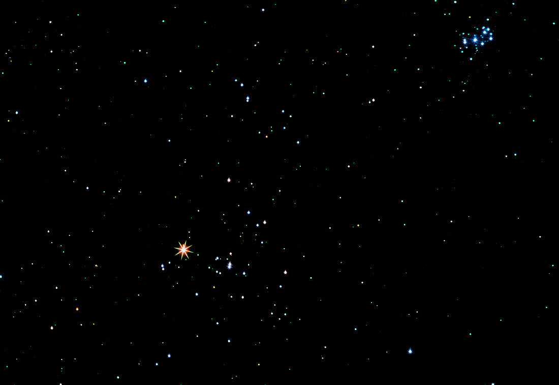 Aldebaran star in the constellation of Taurus