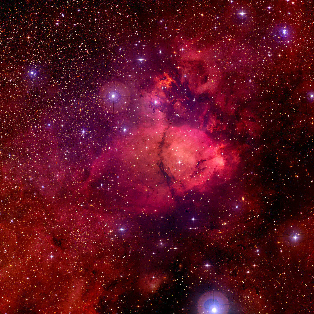 Emission nebula NGC 896,optical image