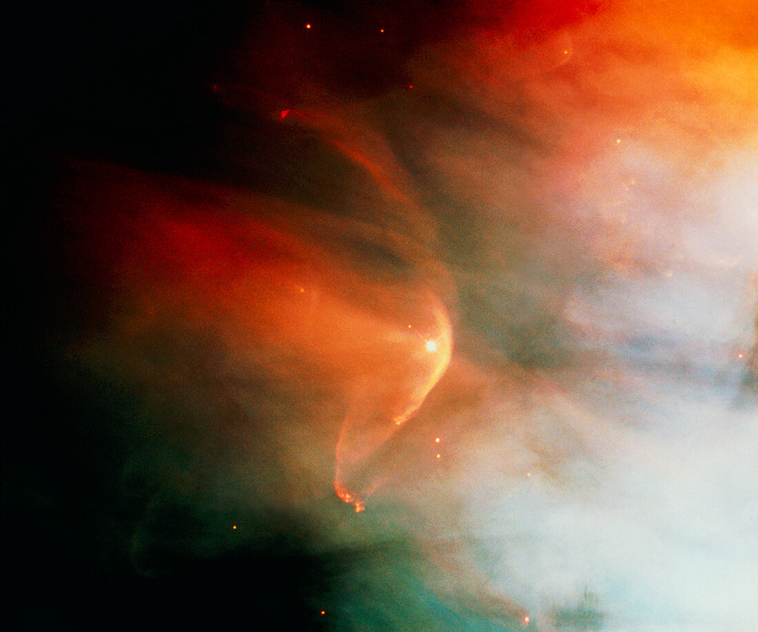 Bow shock in Orion Nebula