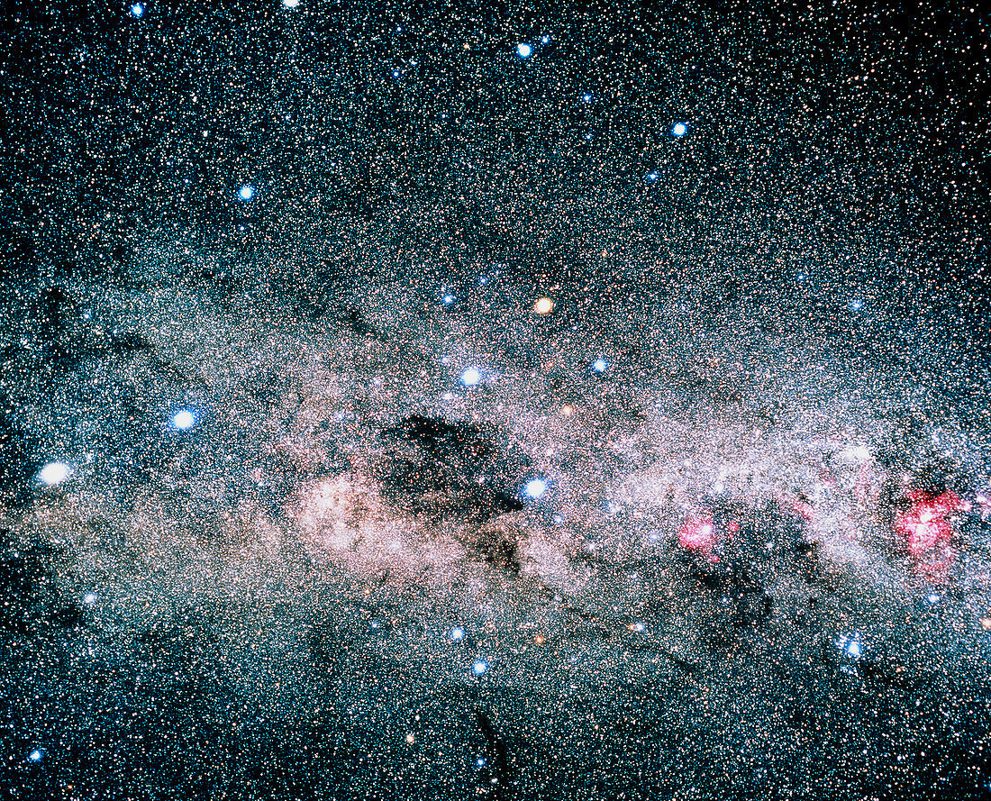 Starfield centred on the Southern Cross
