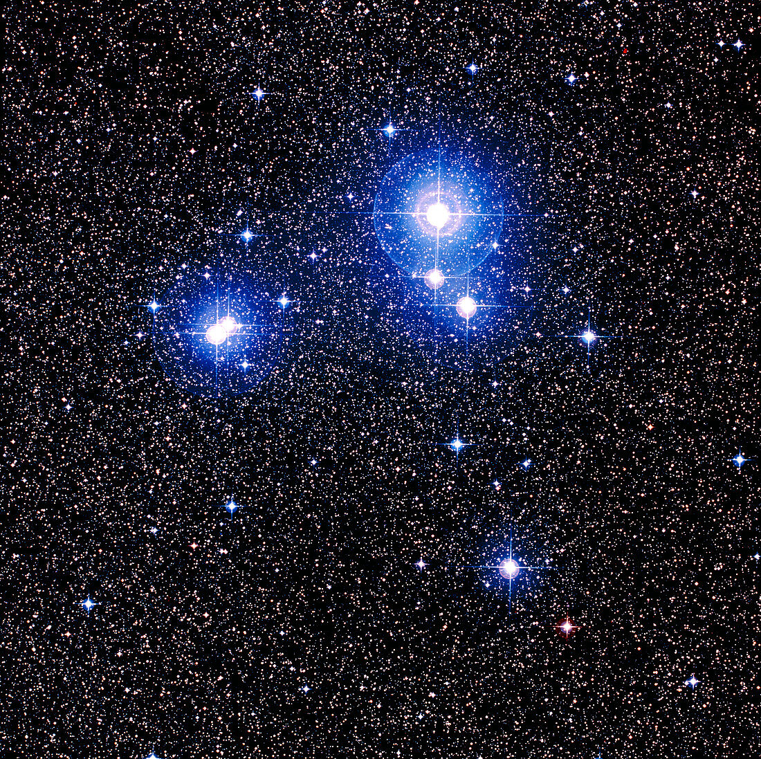 Optical image of the star cluster IC 2391 in Vela