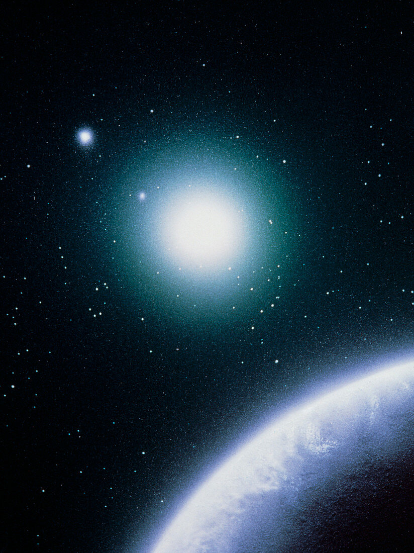 Artist's impression of the formation of a new star