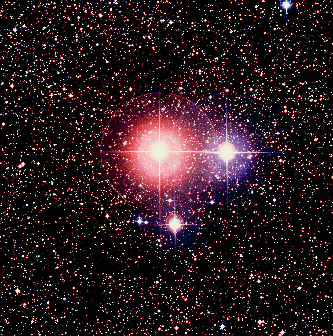 Optical image of the double star Zeta Scorpii