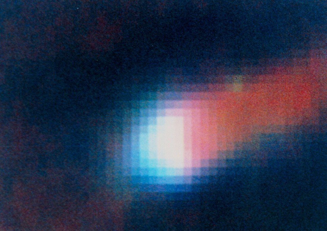 HST image of dust disc around star in Orion nebula