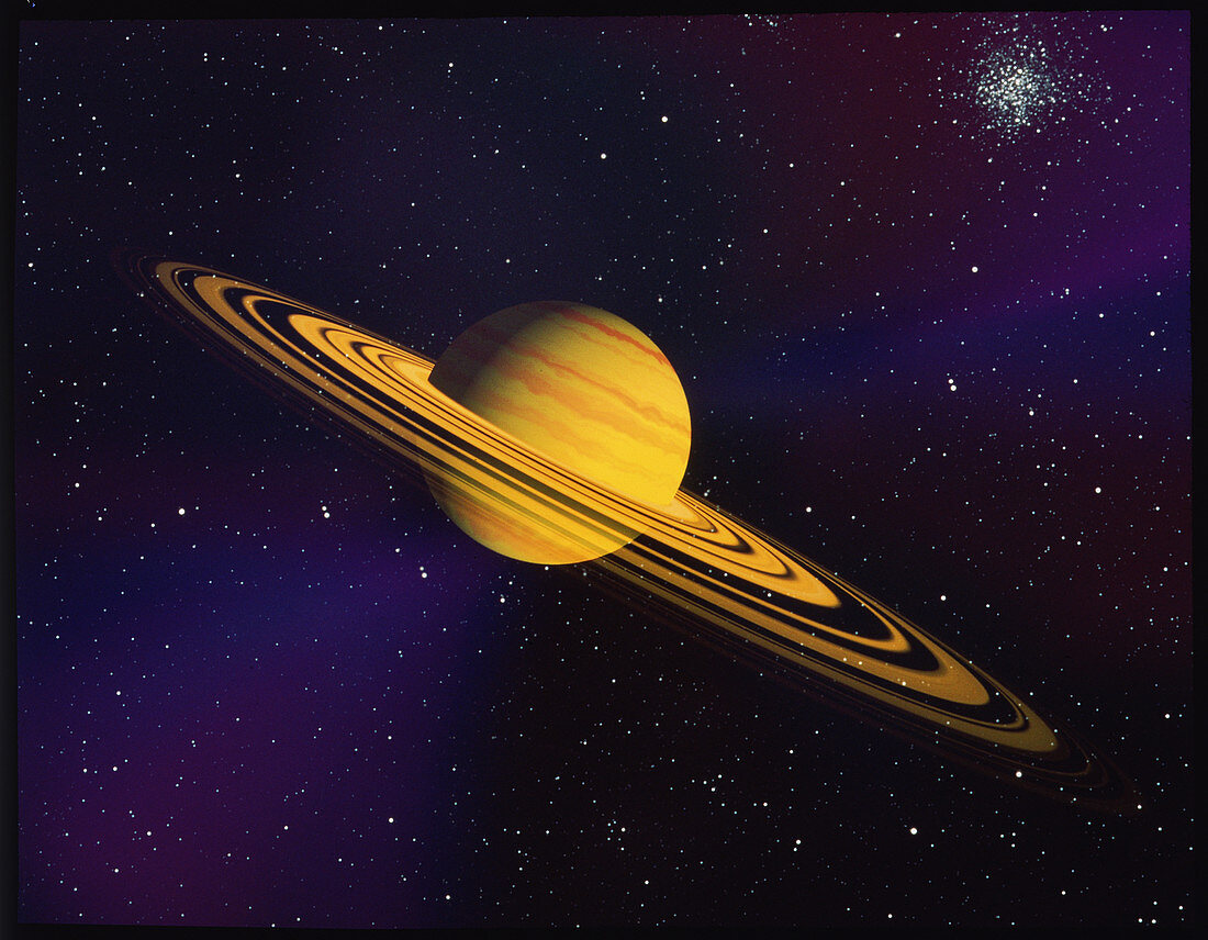 Artist's impression of a Saturn-like planet
