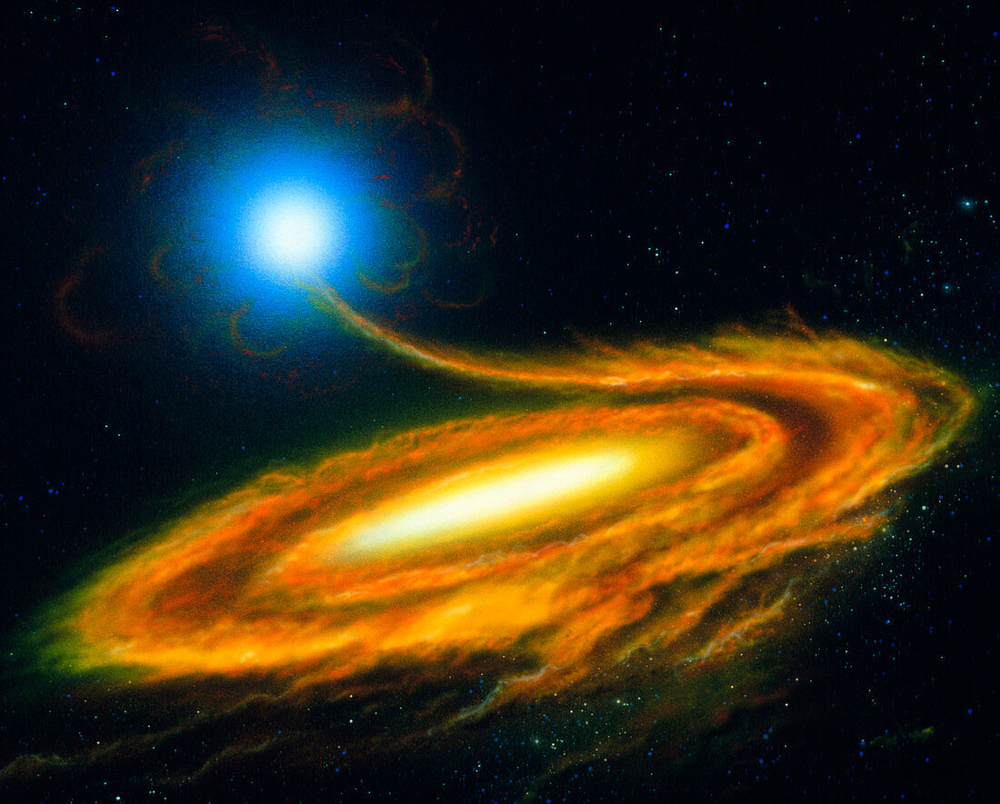 Artwork: binary star system containing black hole