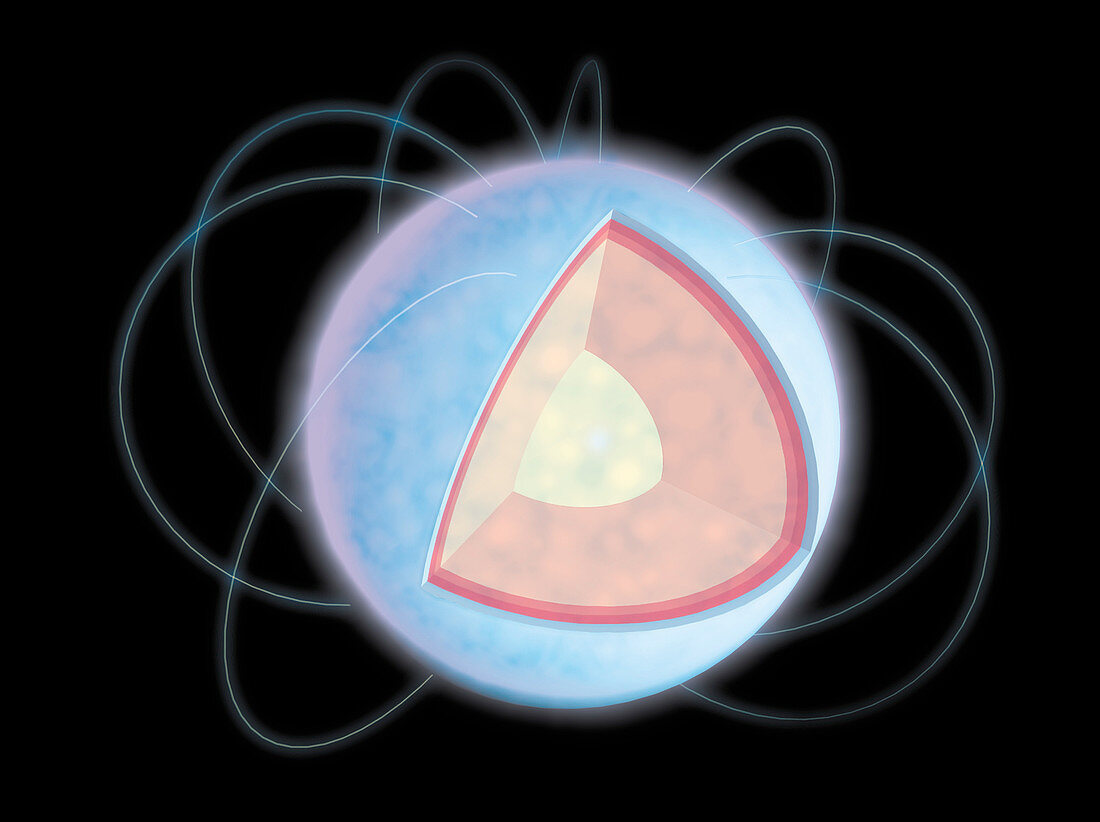 Cutaway neutron star