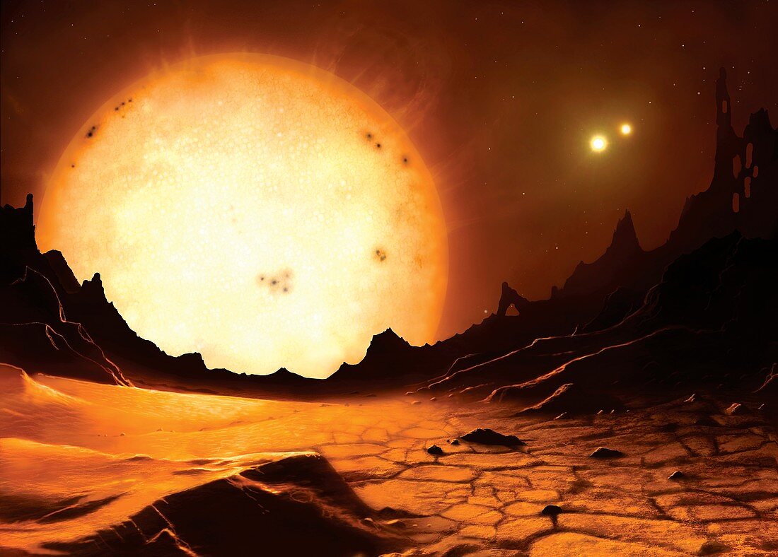 Proxima Centauri from an orbiting planet