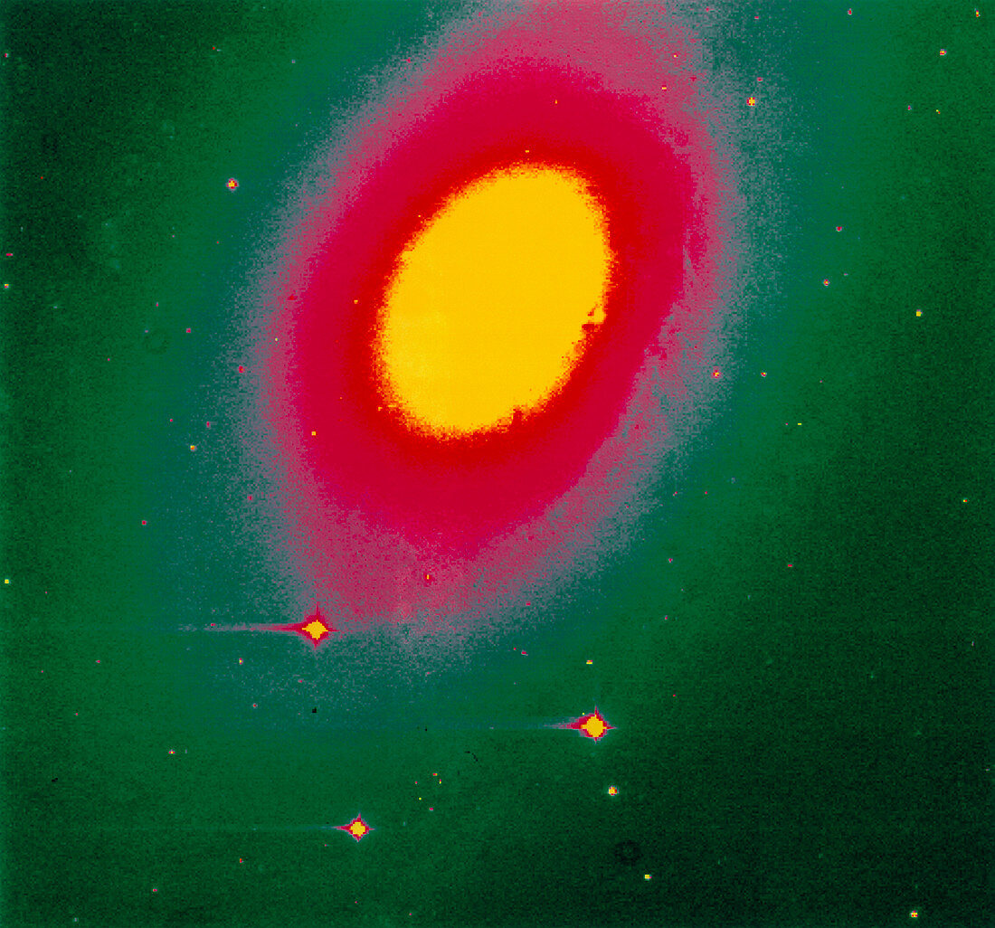 Optical CCD image of the supernova in M81 galaxy