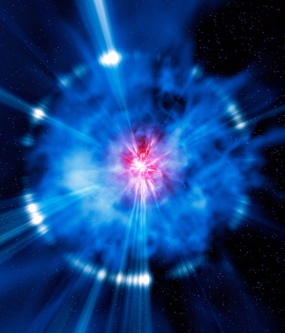 Supernova explosion,computer artwork