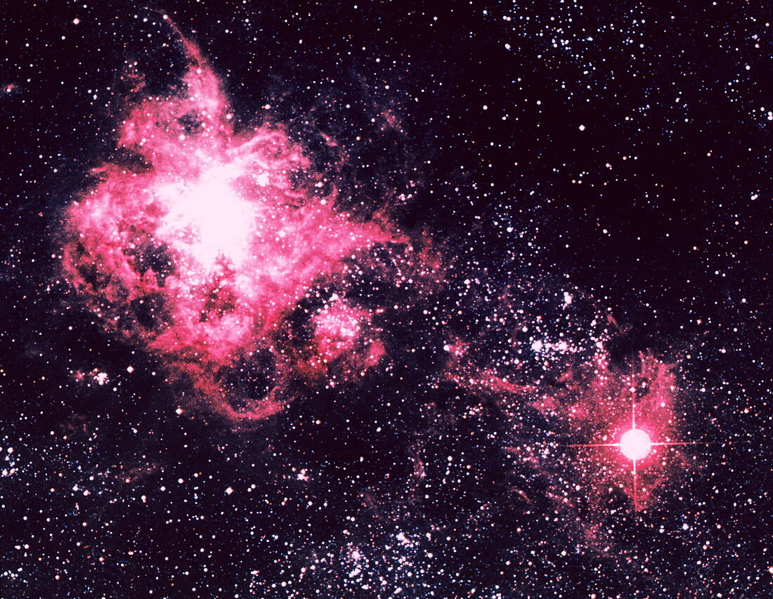 Optical image of the supernova 1987a