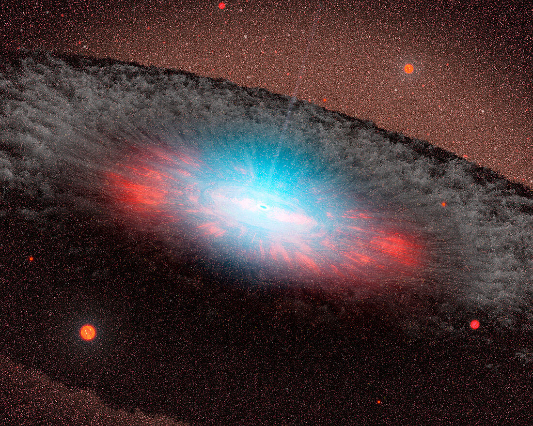 Black hole at the centre of a galaxy