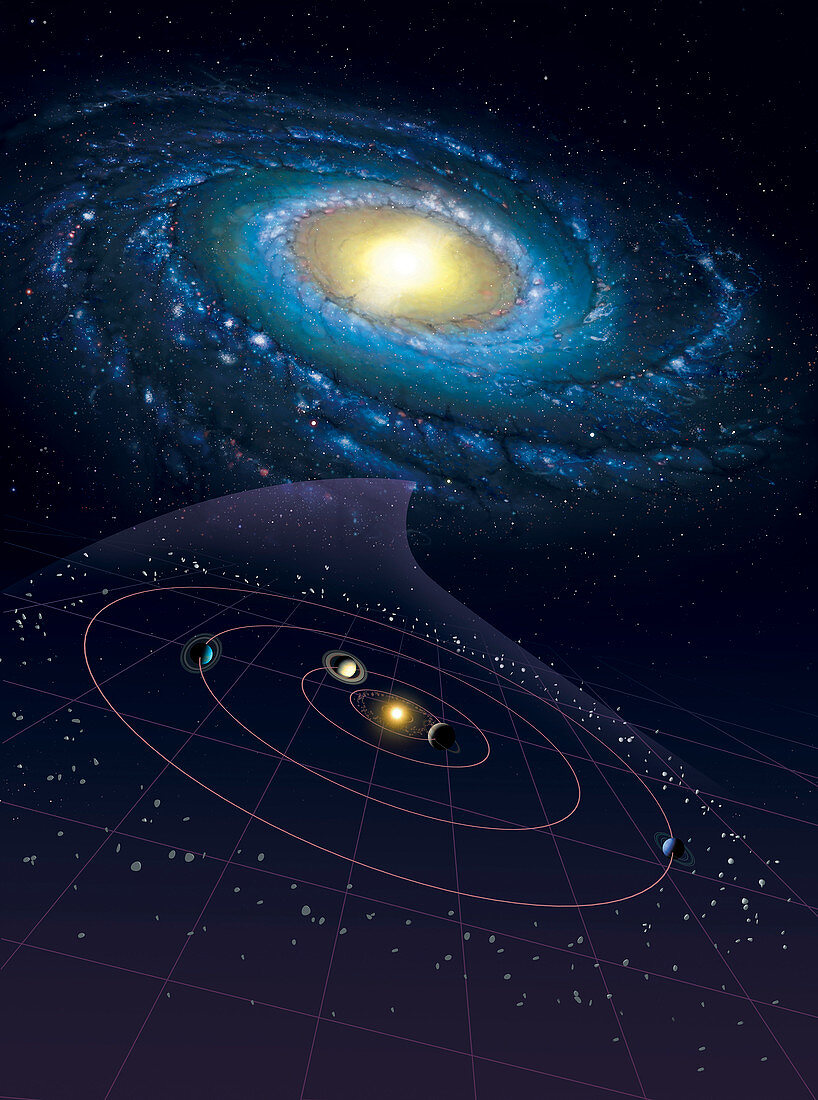 Milky Way galaxy,computer artwork