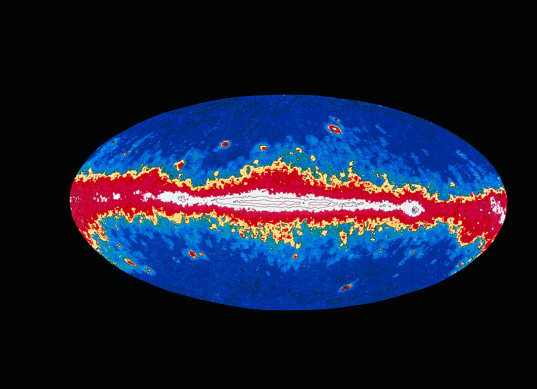 Coloured gamma-ray map of the whole sky