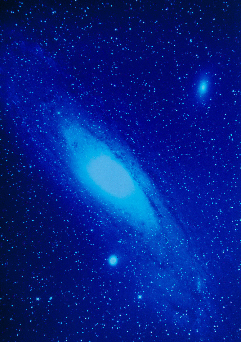 Optical photo of Andromeda Galaxy & its companions