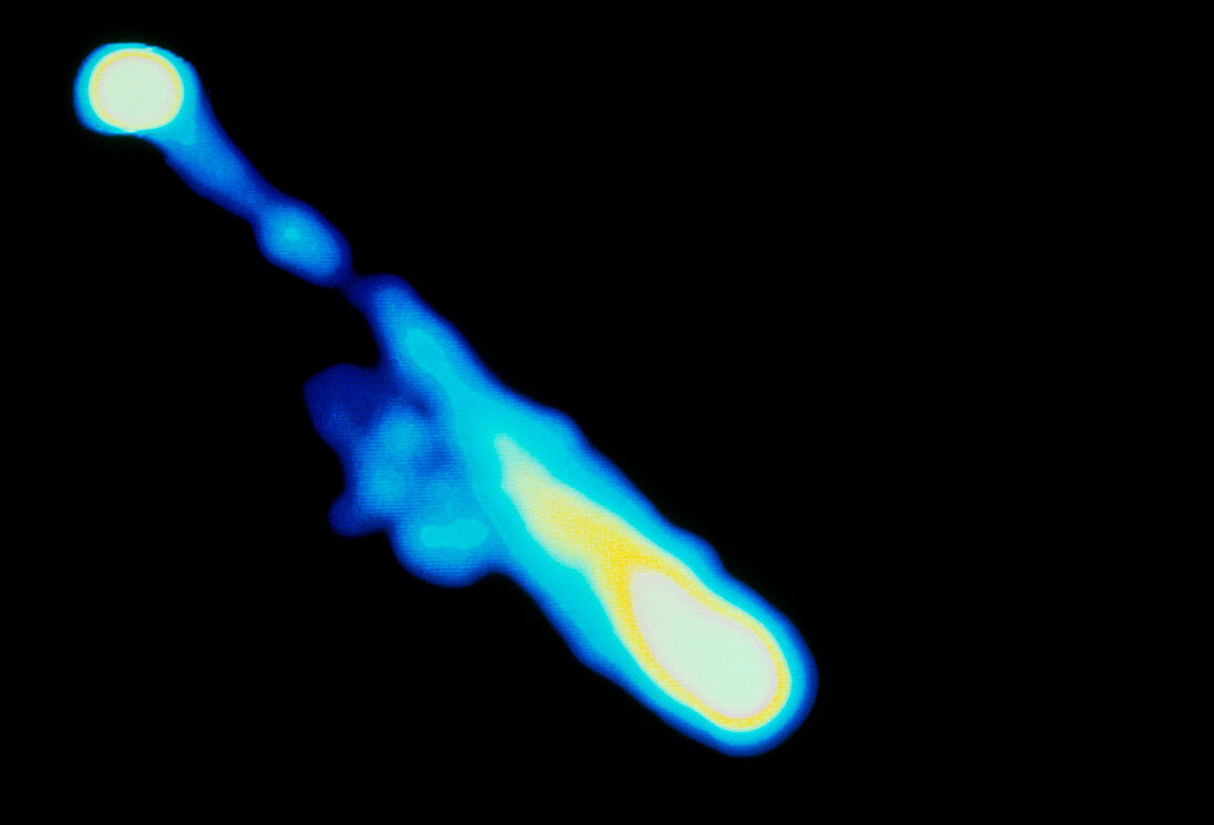 False-colour radio image of quasar 3C 273