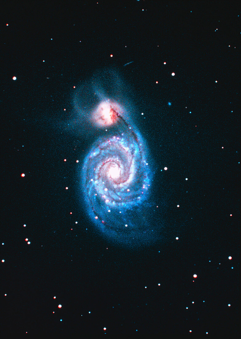 Optical image of the Whirlpool Galaxy (M51)