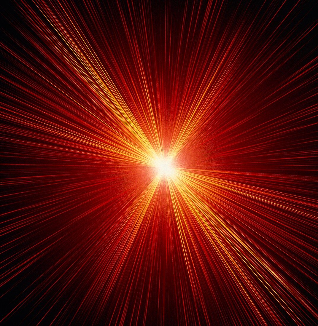 Computer artwork depicting the Big Bang explosion