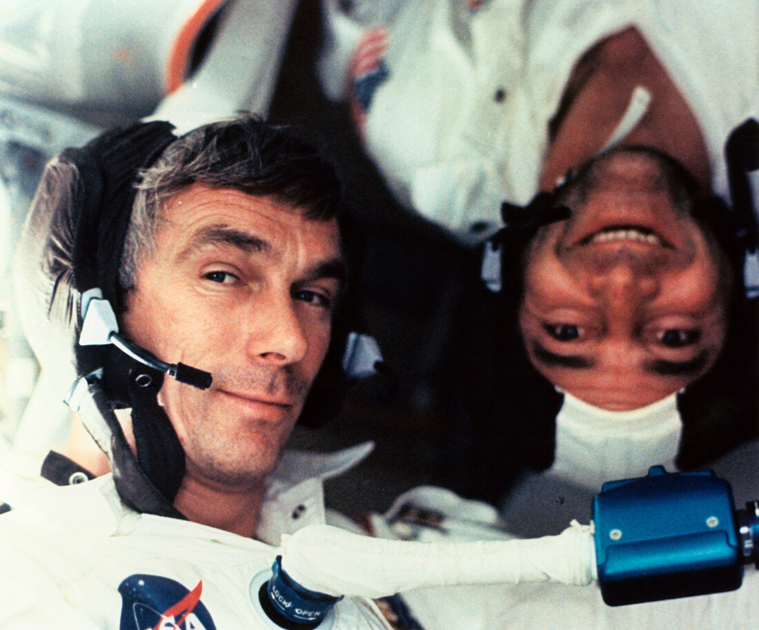 Astronauts Cernan and Evans onboard Apollo 17
