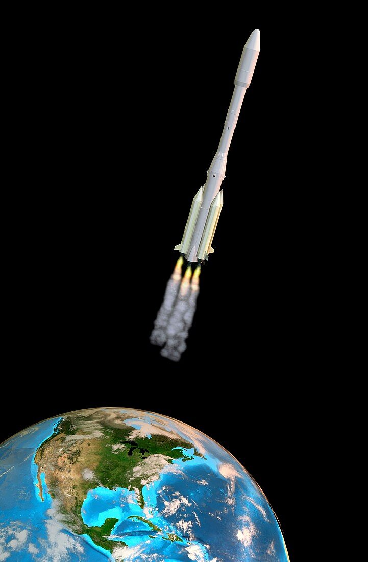 Ariane 44L rocket launch,artwork