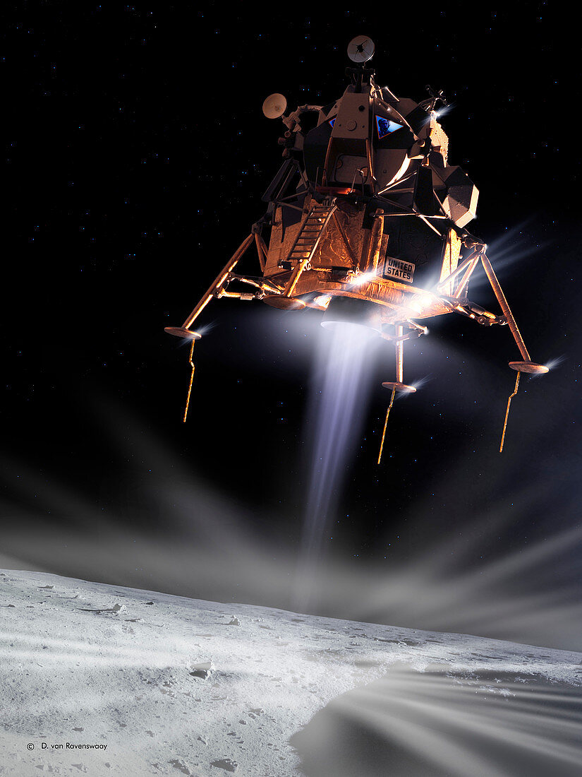 Apollo 11 Moon landing,computer artwork