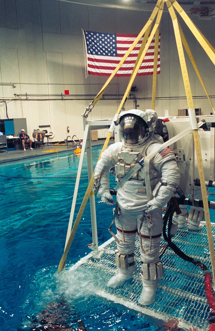 Astronaut Bluford prepares for Shuttle training