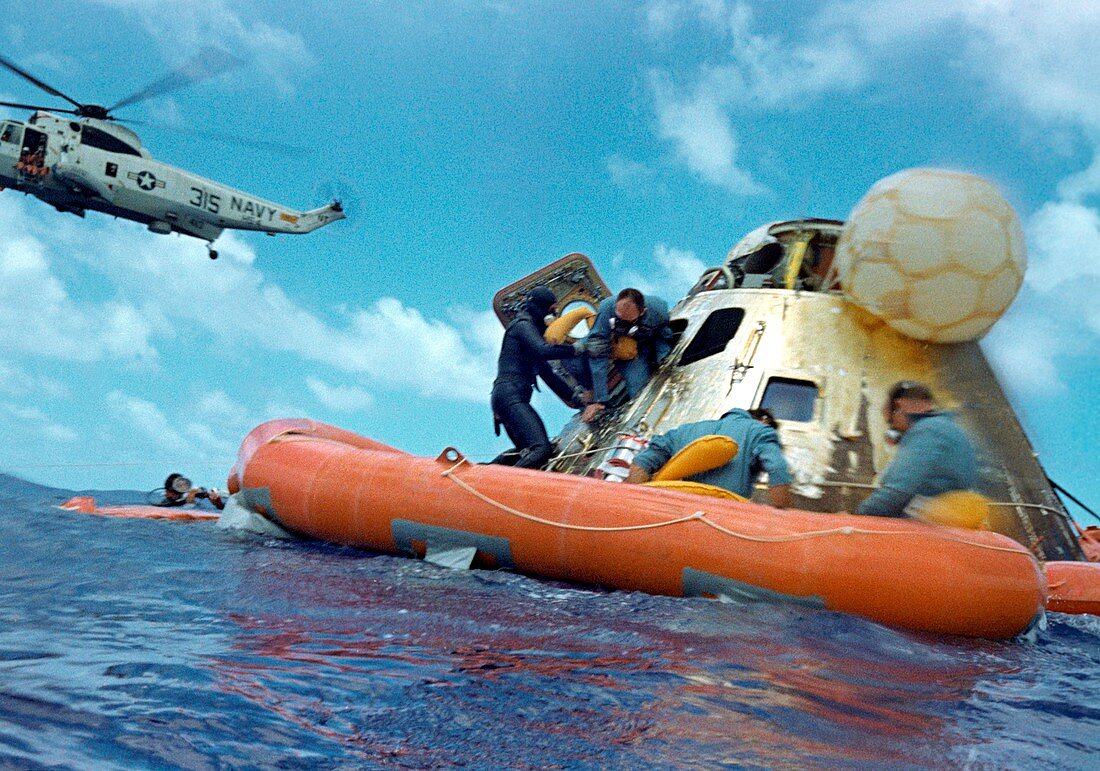 Apollo crew recovery