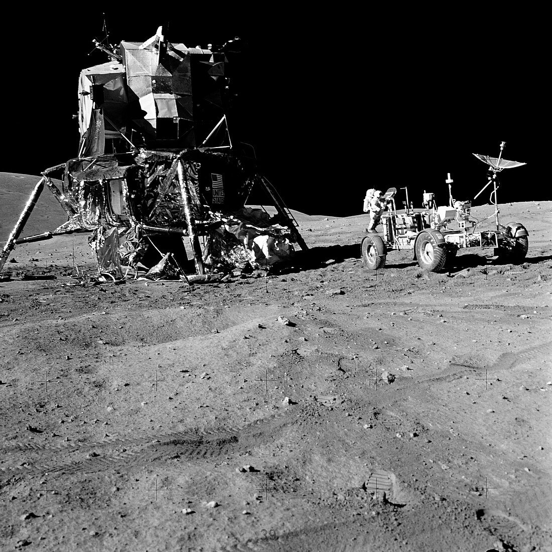 Apollo 16 lunar module on the moon