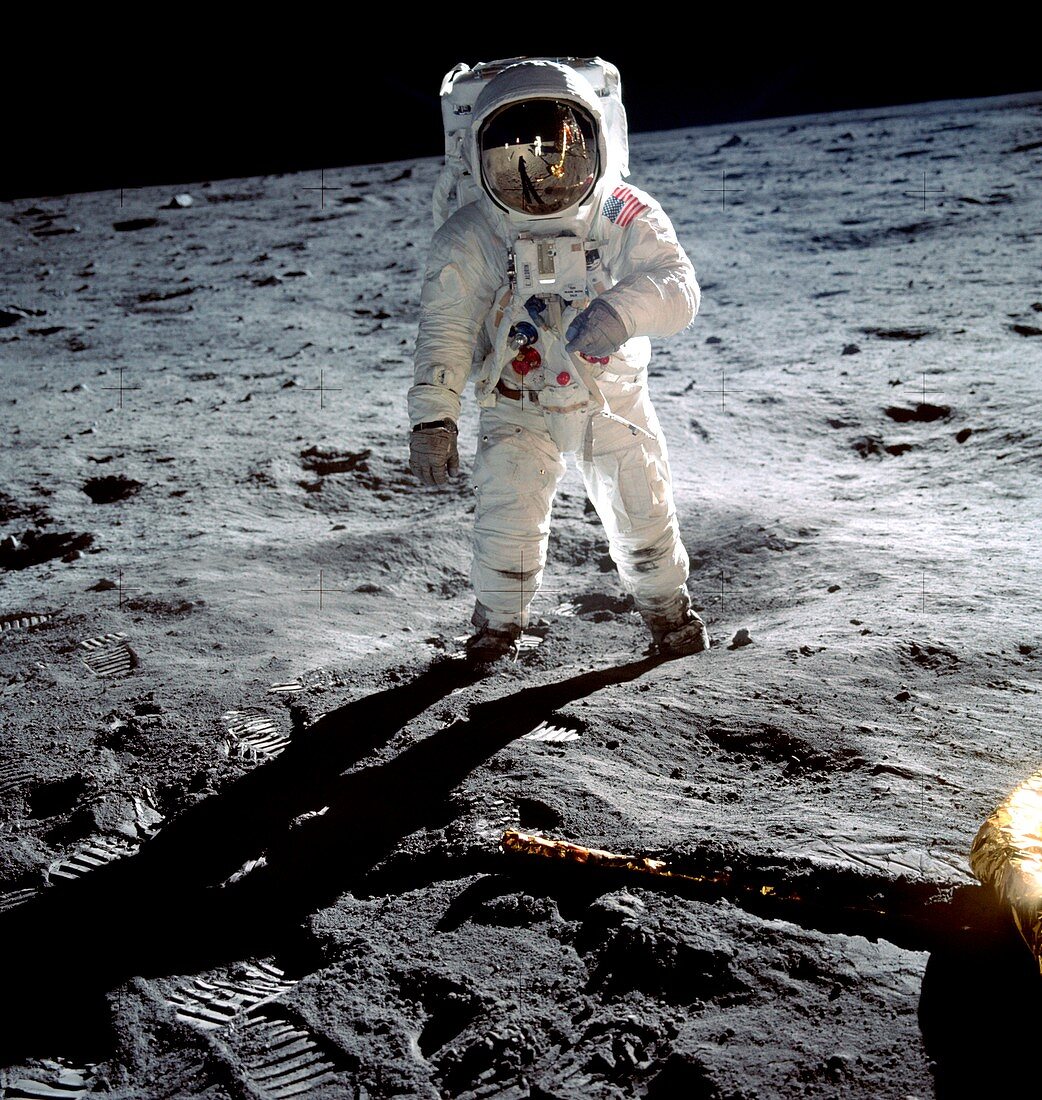 Edwin 'Buzz' Aldrin on the moon,Apollo 11