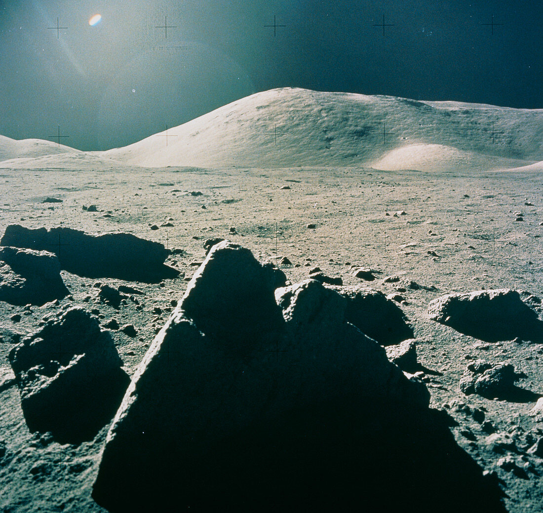 Lunar landscape in Taurus-Littrow region,Apollo17