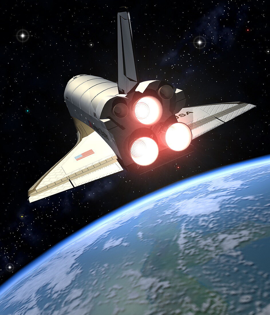 Earth-orbiting Space Shuttle