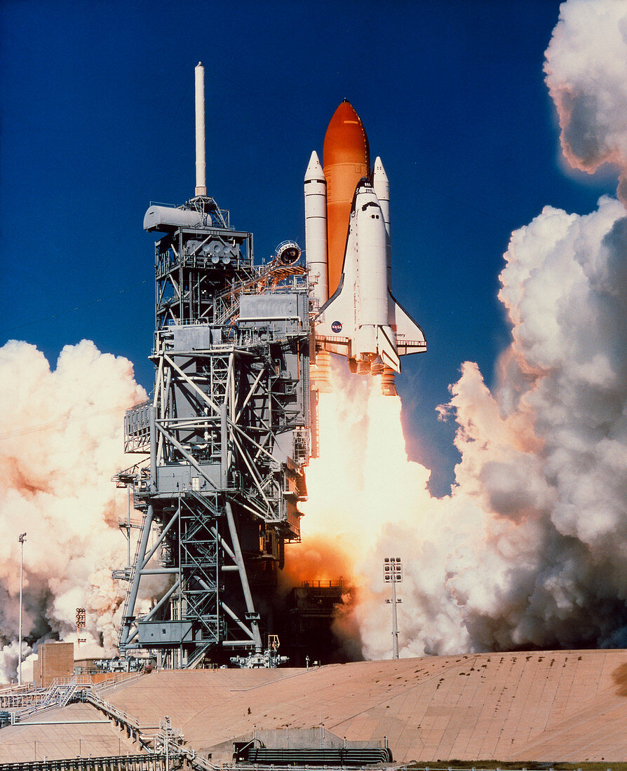 Launch of the space shuttle Discovery on STS-95