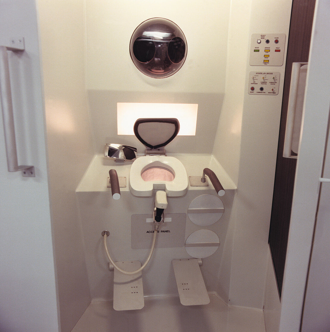 Mock-up of lavatory for Space Station Freedom