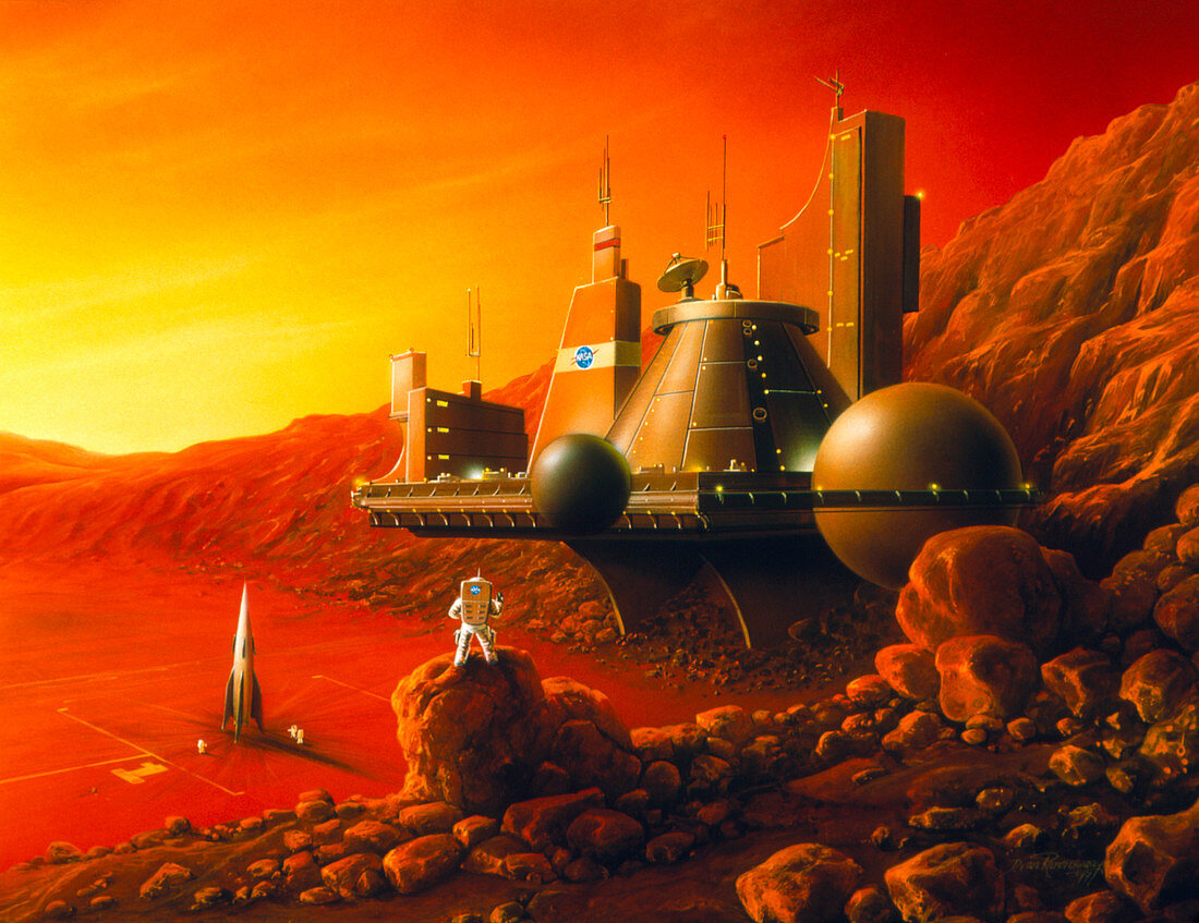 Space colony on the surface of Mars