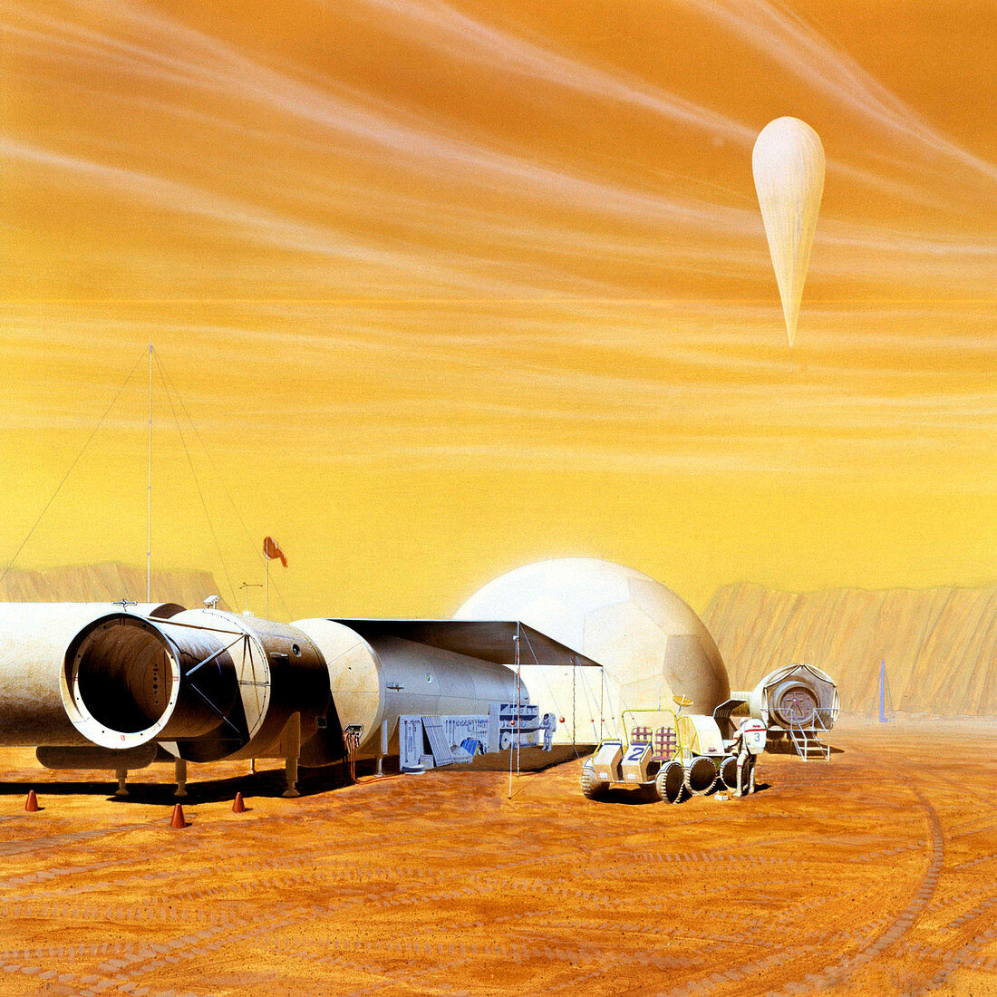Mars exploration base,artwork