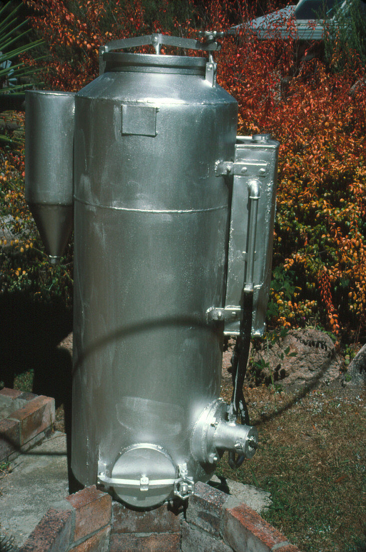 Cement methane digester