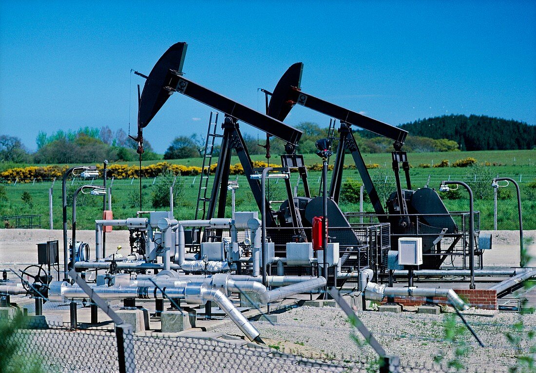 Oil pumps on Wytch Farm Oil field,Dorset